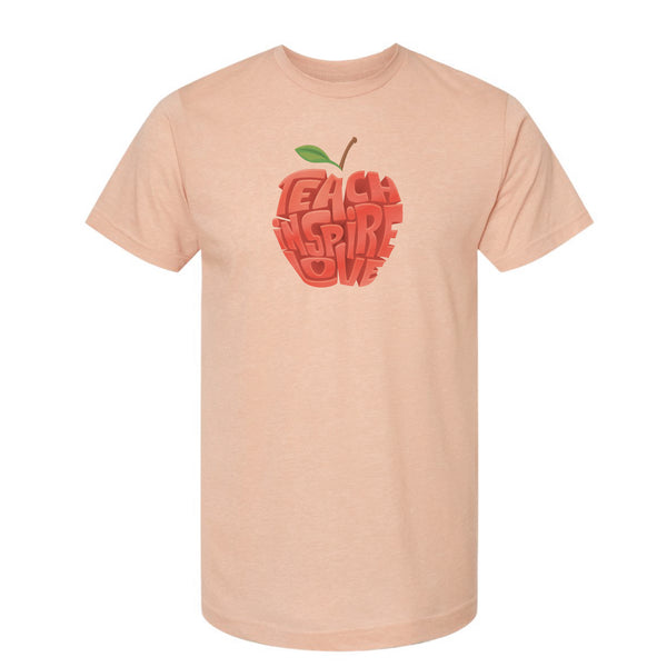 Teach Inspire Love Apple - Poly-Rich T-Shirt